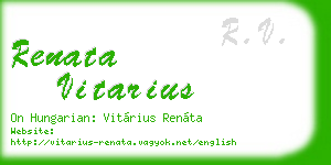 renata vitarius business card